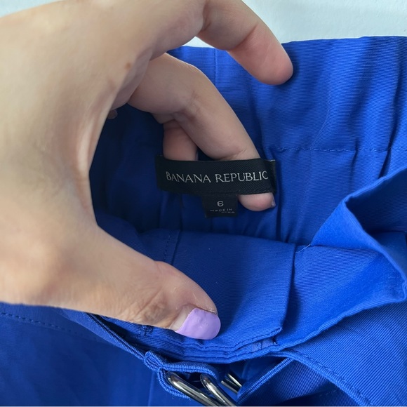 Banana Republic Wide-Leg Paperbag Pant in Voltage Blue Size 6 - Picture 5 of 14